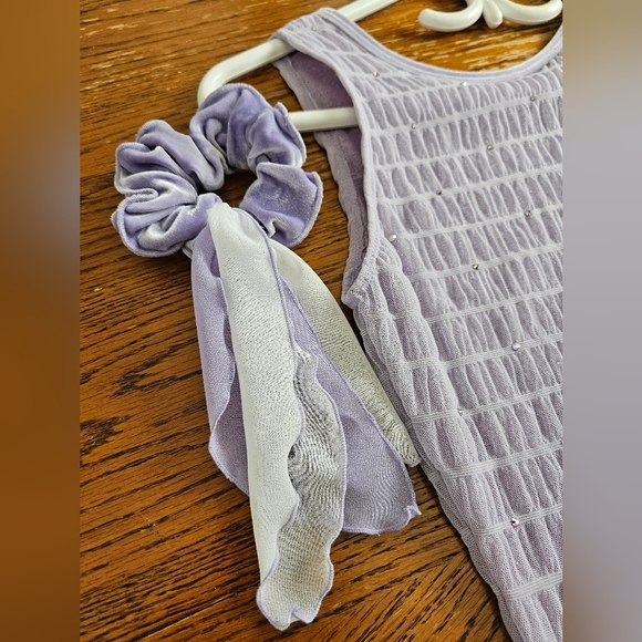 Beautiful Lilac Purple Rhinestoned Figure Skating Dress 💜⛸️✨️🌟 - Picture 8 of 8